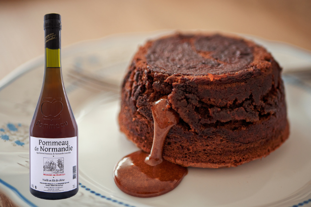 Fondant chocolat velouté au Pommeau de Normandie